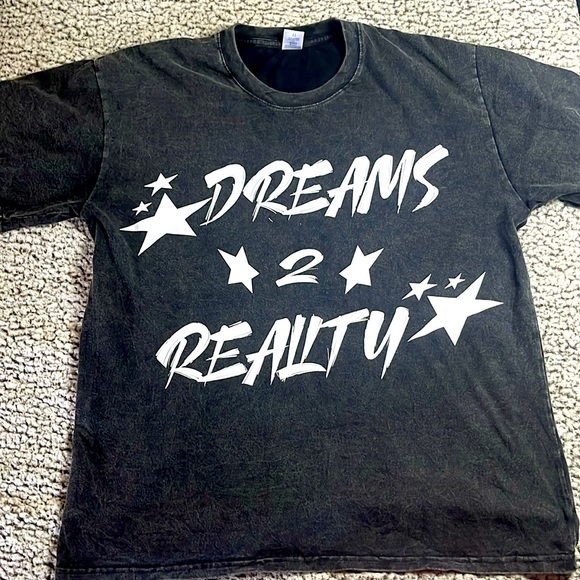 Dreams 2 Reality Oversized Heavyweight Men’s XL T Shirt Y2K Streetwear Washed T - Picture 1 of 4